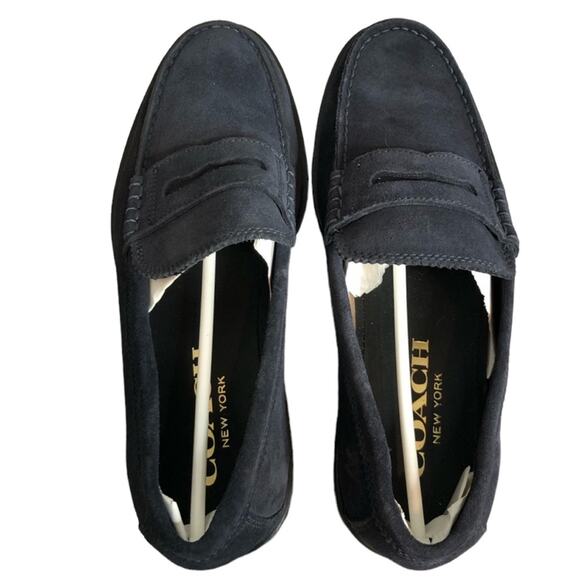 NWOB Coach Mens Suede Claremont Penny Loafer Size 8D main image 8